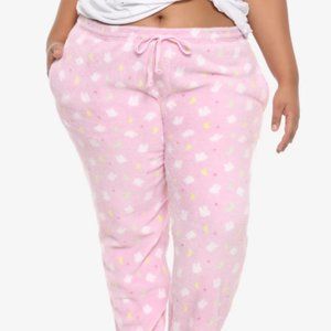 HOT TOPIC Sailor Moon Bunnies & Moons Girls Plush Pajama Pants